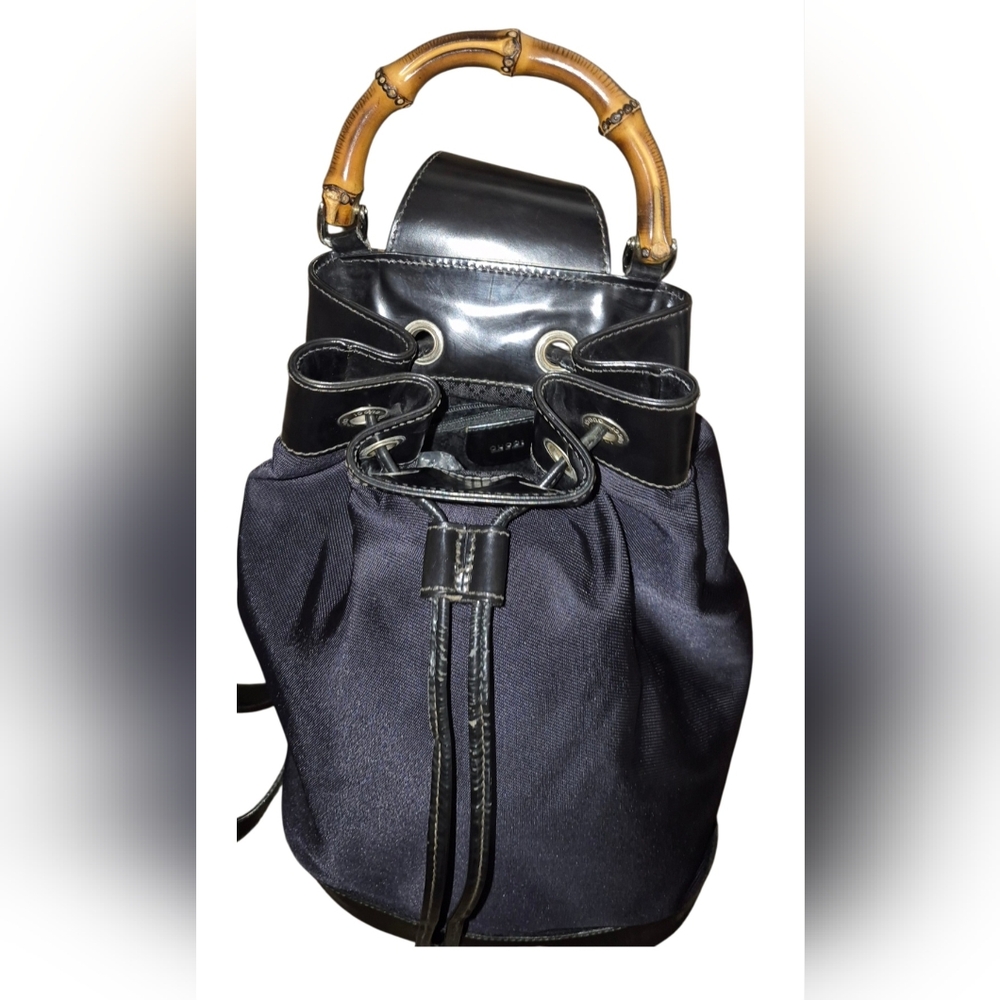 Black  Drawstring Backpack - Picture 4 of 15